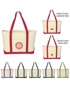 Branded Large Heavy Cotton Canvas Boat Tote Bag