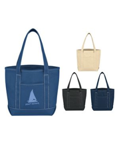 Branded Small Cotton Canvas Yacht Tote Bag