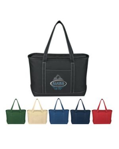 Branded Large Cotton Canvas Yacht Tote Bag