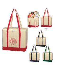 Branded Large Cotton Canvas Cooler Bag