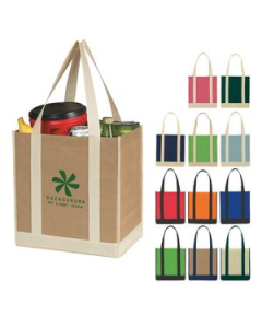 Branded NonWoven TwoTone Shopper Tote Bag