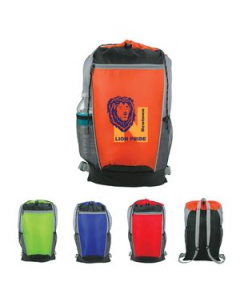 Promotional Tri-Color Drawstring Backpack