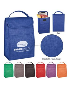 Branded Crosshatch Non-Woven Lunch Bag