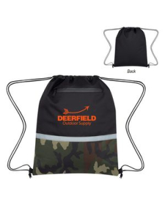 Branded Camo Accent Drawstring Sports Pack