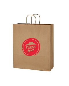Branded Kraft Paper Brown Shopping Bag  16 x 19
