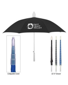 Branded 46 Arc Umbrella With Collapsible Cover
