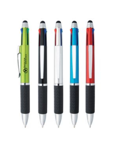 Branded 4 in 1 Pen with Stylus