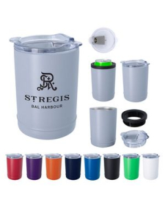 Promotional 2 In 1 Copper Insulated Beverage Holder And Tumbler