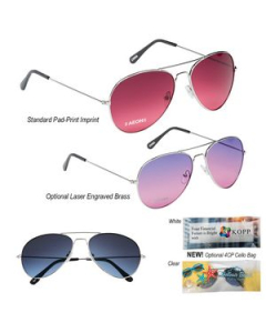 Branded Ocean Gradient Aviator Sunglasses