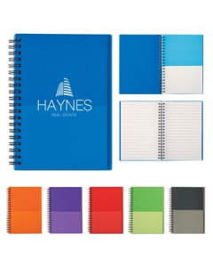 Branded Two Tone Spiral Notebook