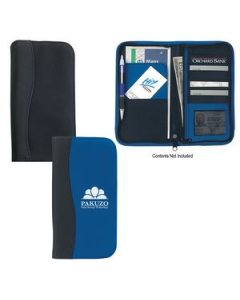 Promotional Microfiber Travel Wallet With Embossed PVC Trim