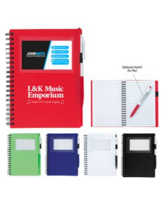 Promotional Spiral Notebook With ID Window