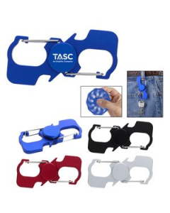 Promotional Carabiner Fun Spinner With Bottle Openers