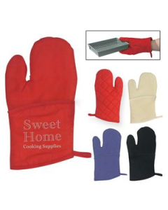 Branded Quilted Cotton Canvas Oven Mitt