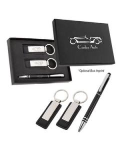 Promotional Baldwin Stylus Pen And Leatherette Key Tag Box Set