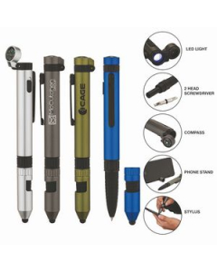 Branded Rainier Utility Pen with Stylus
