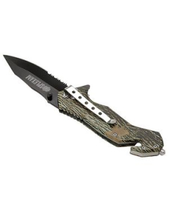 Branded Nutwood Camo Rescue Knife