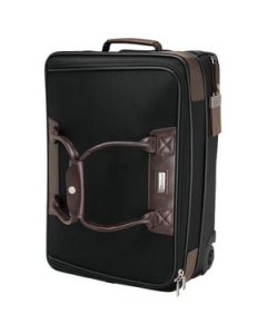 Promotional Terni Brown Leather/Black Twill Nylon Trolley Bag