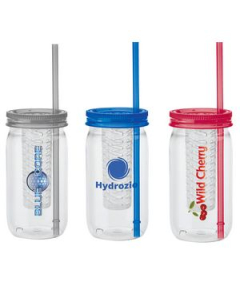 Branded Mason Jar Tumbler with Infuser