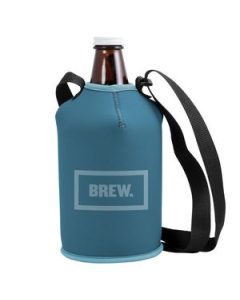 Promotional Neoprene Growler Cover with Strap  Hook Closure