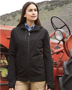 Branded Dri Duck Women's Ascent Hooded Soft Shell Jacket