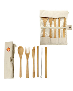 Promotional BAMBOO UTENSILS WITH CARRY POUCH