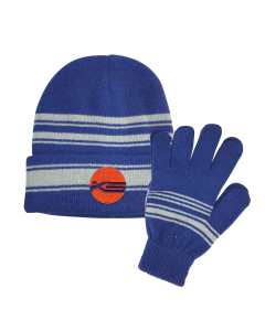 Branded CUFF BEANIE AND GLOVES SET