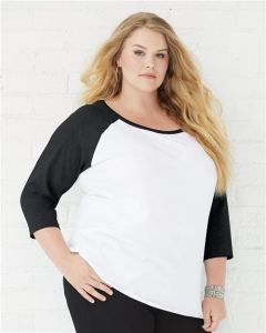 Branded Curvy Collection Women's Baseball Tee