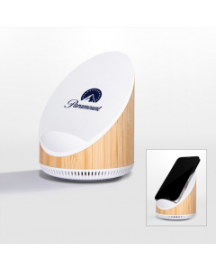 Bamboo 15W Qi Charging Wireless Speaker and Phone Stand