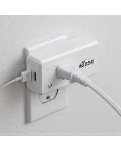 Branded Smart Plug with 2 USB Ports