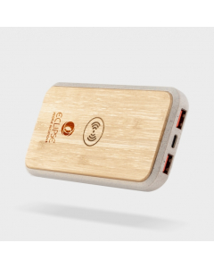 Wireless Quick Charging Bamboo Power Bank