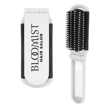 Custom Kwik-Fix Folding Brush With Mirror