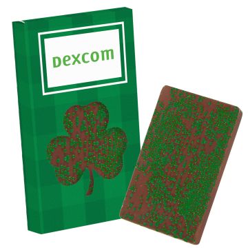 St. Patrick's Day Shamrock Window 3.5 Oz. Belgian Chocolate Bar