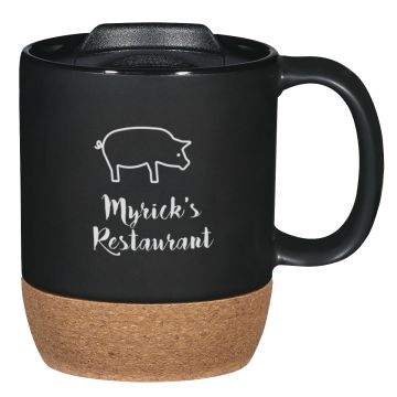 Custom 14 Oz. Cork Base Ceramic Mug