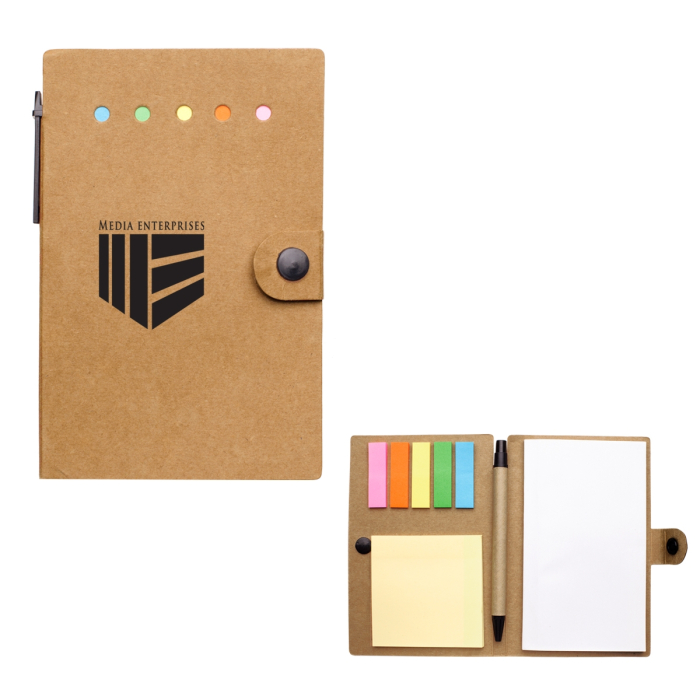 Promotional Small Snap Notebook With Desk Essentials - Blue Soda Promo