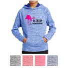 SportTek Youth PosiCharge Electric Heather Fleece Hooded Pullover