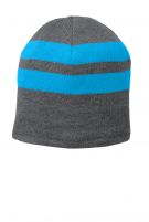 Port  Company FleeceLined Striped Beanie Hat 