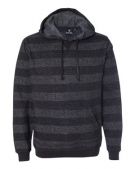 Burnside Striped Fleece Hooded Pullover Sweatshirt
