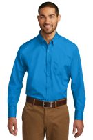 Branded Port Authority Long Sleeve Carefree Poplin Shirt Branded Port Authority Long Sleeve Carefree Poplin Shirt