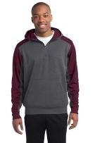 Branded Sport-Tek Tech Fleece Colorblock 1/4-Zip Hooded Sweatshirt Branded Sport-Tek Tech Fleece Colorblock 1/4-Zip Hooded Sweatshirt