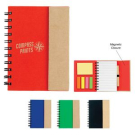 Promotional Small Spiral Notebook With Sticky Notes And Flags