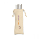 Branded Reed Stainless Steel Straw Set